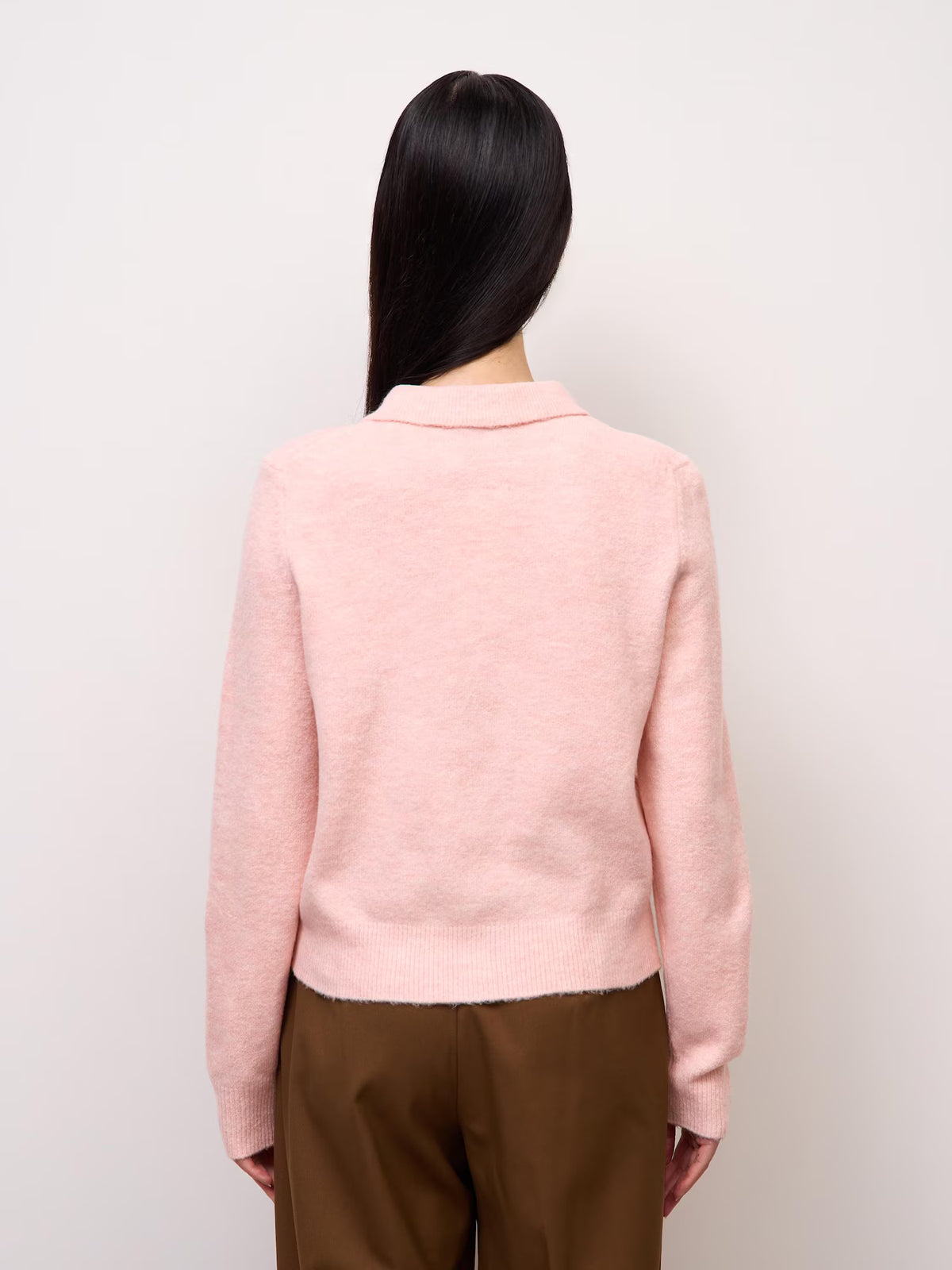 日本代購｜GU パフィータッチニットポロカーディガン【PINK / M】｜GU