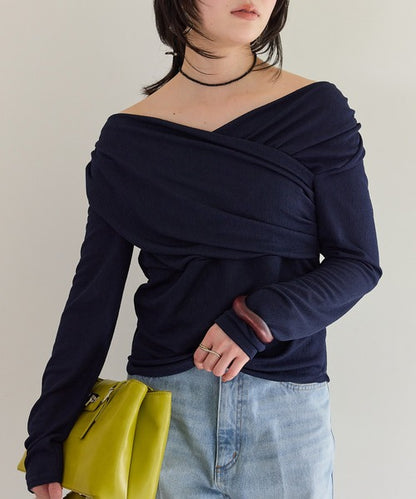 日本代購｜VIS T恤 - tシャツ シアードレープ上衣｜ZOZOTOWN
