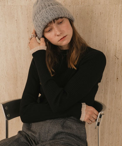 日本代購｜forksy. forksy.（フォルクシー） タートルネック ニット セーター 「forksy.」「エブリデイシリーズ」シアーフリルカフスリブニットプルオーバー レディース【アイボリー / FREE】｜ZOZOTOWN