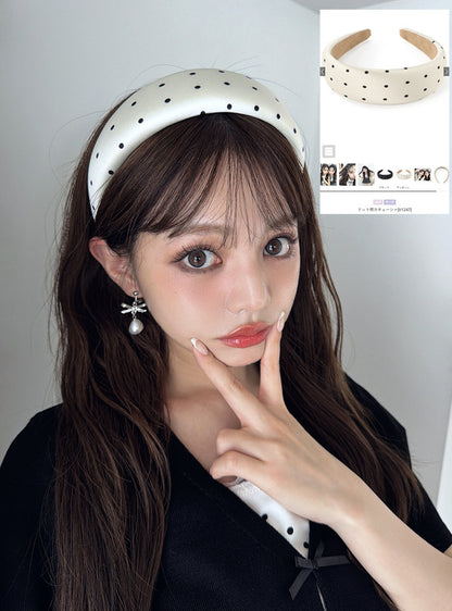 日本代購｜GRL 髮飾 - 黑色圓點髮箍【ドット柄カチューシャ】｜GRL