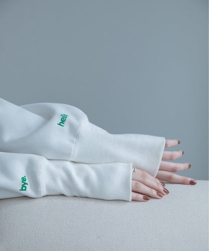 日本代購｜VACANCY 短版運動衫 - Hello bye刺繡配色短版運動衫｜ZOZOTOWN