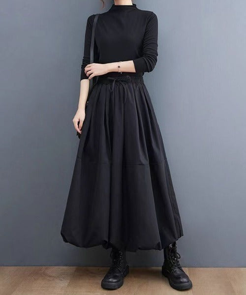 日本代購｜SallyLunn Sally Lunn ロング スカート 「お気に入り2.7万人突破！8カラー/M〜XLサイズ」Aラインバルーンロングスカート【カーキ / M】｜ZOZOTOWN