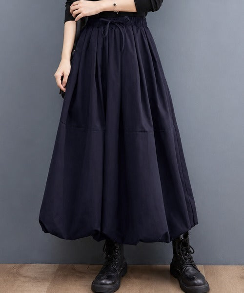日本代購｜SallyLunn Sally Lunn ロング スカート 「お気に入り2.7万人突破！8カラー/M〜XLサイズ」Aラインバルーンロングスカート【カーキ / M】｜ZOZOTOWN