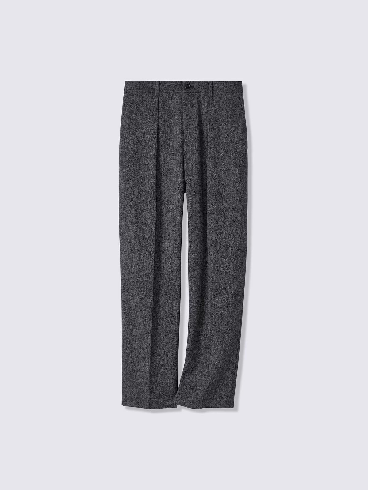 日本代購｜GU タックテーパードパンツ(ツイーディー)(丈長め)【DARK GRAY / M】｜GU