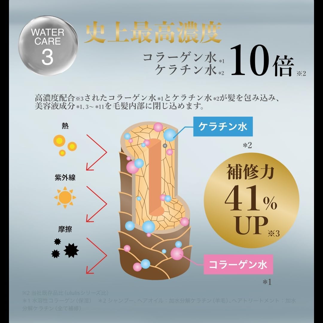 日本代購｜ululis 洗髮精與護髮素 - ウルリス 黑色精華洗髮護髮組合｜Amazon JP