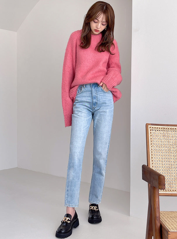 日本代購｜GRL 牛仔褲 - 高腰修身牛仔褲【ハイウエストテーパードデニムパンツ】｜GRL