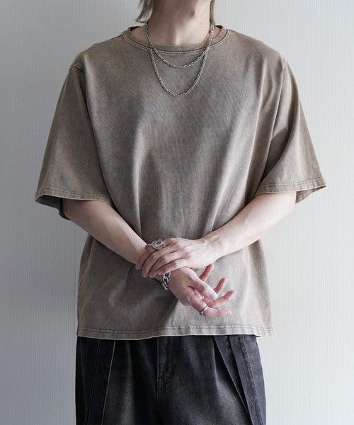 日本代購｜cussil cussil（クシル） tシャツ 「cussil/クシル」リファインコットンワイドショートシルエット半袖Tシャツ メンズ レディース【ブラック系 / L】｜ZOZOTOWN