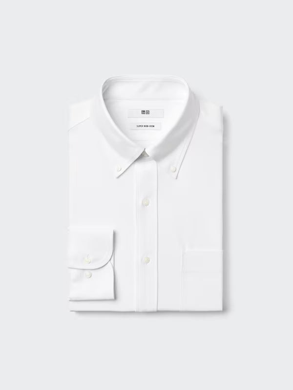 日本代購｜UNIQLO 襯衫 - 超無須熨燙彈性襯衫/按扣式 3XL｜UNIQLO