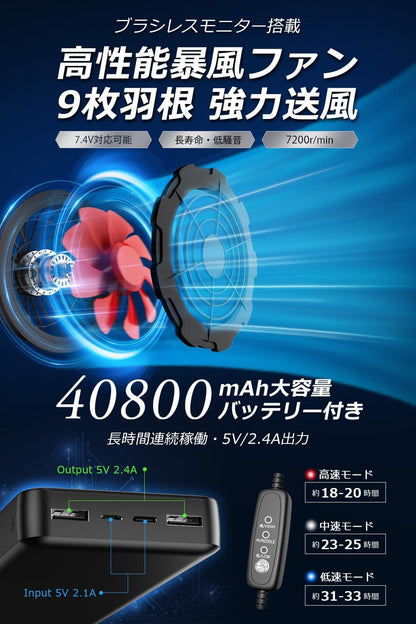 日本代購｜Noraui 空調作業服 - 2026暴風ファン空調作業服套裝｜Amazon JP