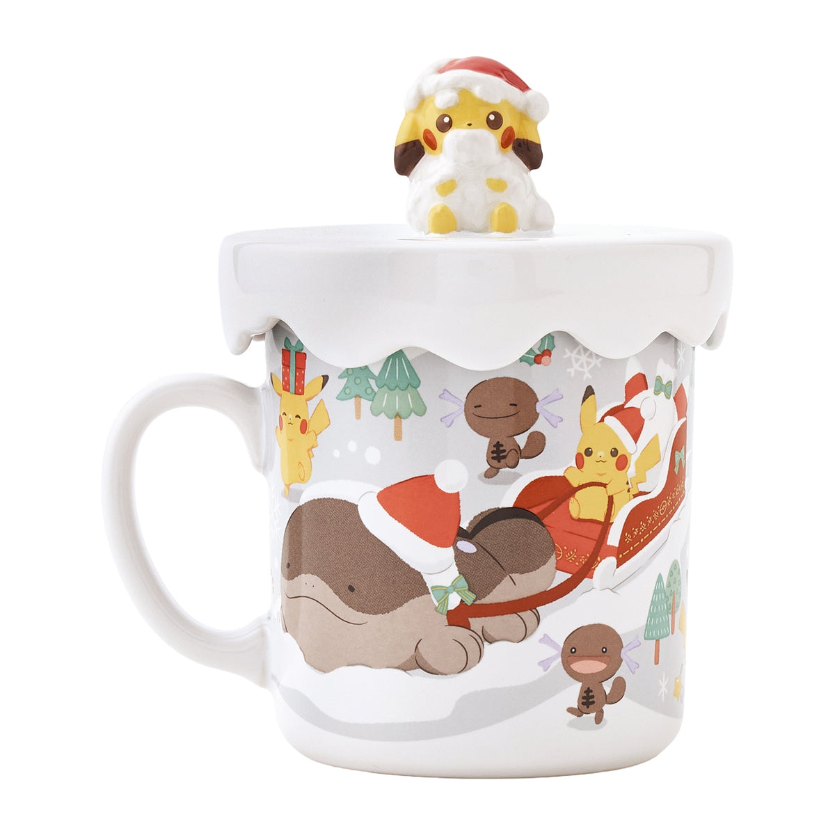 日本代購｜Pokémon Center 蓋付きマグカップ クリスマスじゅんびチュウ！コップ・マグカップ｜Pokémon Center