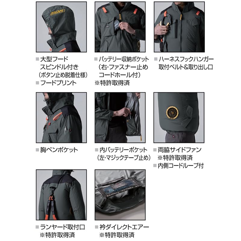 日本代購｜Air Craft 工作服 - 可立即使用的全套 AC1151 长袖空调工作服｜Amazon JP