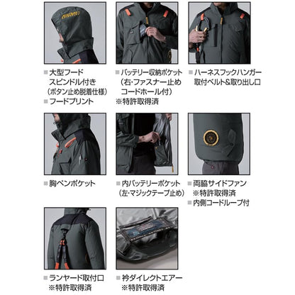 日本代購｜Air Craft 工作服 - 可立即使用的全套 AC1151 长袖空调工作服｜Amazon JP