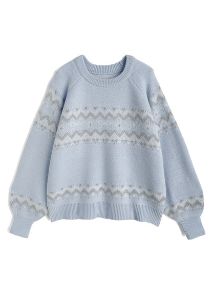日本代購｜GRL ノルディック柄リボンニットトップス[gn606]【レッド / F】｜GRL