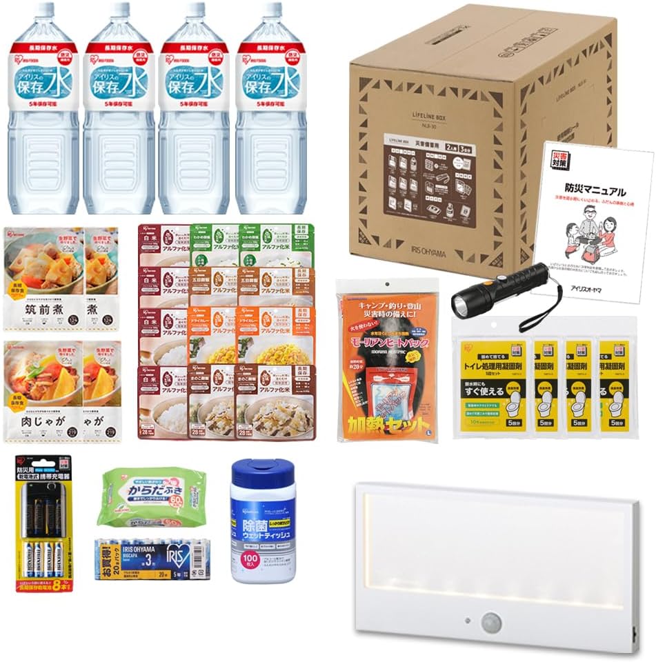 日本代購｜愛麗絲歐雅瑪 防災背包 - 套裝 33件 1人用｜Amazon JP