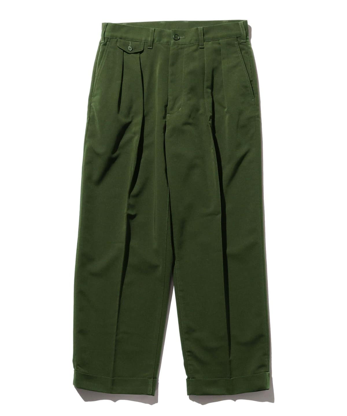 日本代購｜BEAMS PLUS 褲子 - 2褶褲 PE Twill【綠色 / S】｜BEAMS