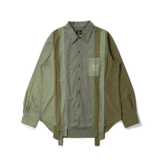 日本代購｜NEEDLES 襯衫 - x UNION 5Panel 襯衫【橄欖色 / M】｜NEEDLES
