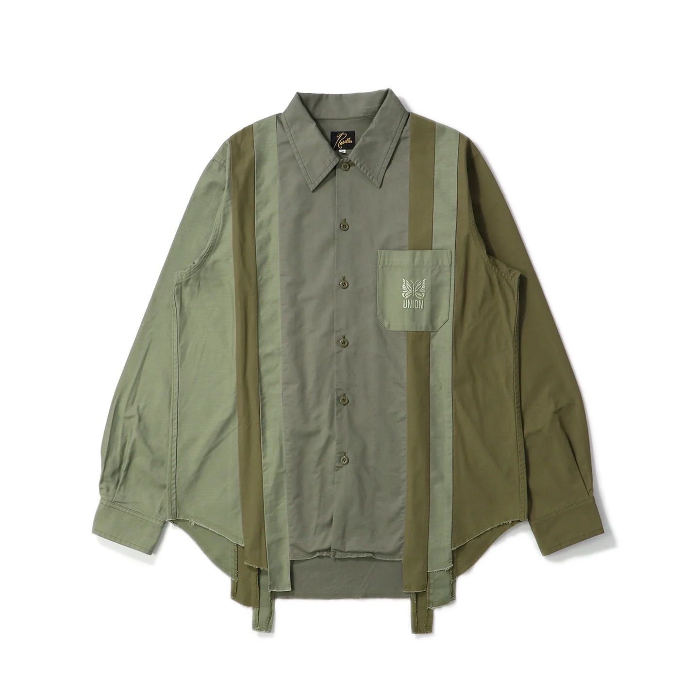 日本代購｜NEEDLES 襯衫 - x UNION 5Panel 襯衫【橄欖色 / M】｜NEEDLES