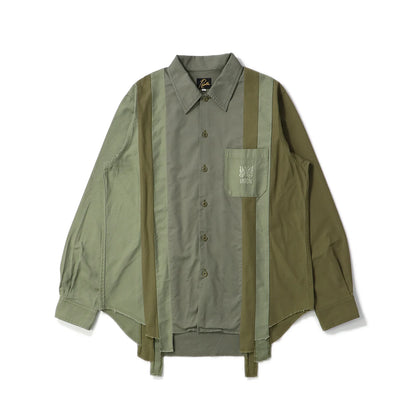 日本代購｜NEEDLES 襯衫 - x UNION 5Panel 襯衫【橄欖色 / M】｜NEEDLES