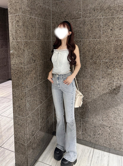 日本代購｜GRL 牛仔褲 - フレアデニムパンツ 牛仔褲【藍色 / M】｜GRL