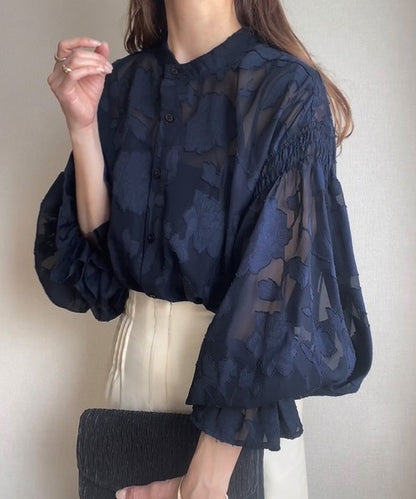 日本代購｜FILLOU 襯衫 - 花卉透視襯衫 女款｜ZOZOTOWN