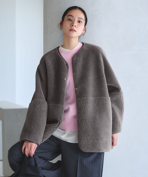 日本代購｜BEAUTY&amp;YOUTH UNITED ARROWS BEAUTY＆YOUTH UNITED ARROWS コート アウター 「WEB限定」ボア×フェイクムートン リバーシブルジャケット レディース【オフホワイト / M】｜ZOZOTOWN
