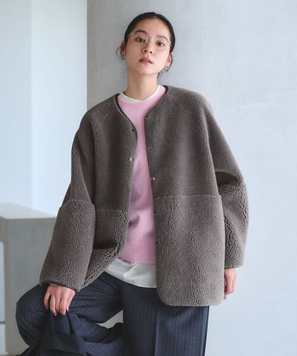 日本代購｜BEAUTY&amp;YOUTH UNITED ARROWS BEAUTY＆YOUTH UNITED ARROWS コート アウター 「WEB限定」ボア×フェイクムートン リバーシブルジャケット レディース【オフホワイト / M】｜ZOZOTOWN