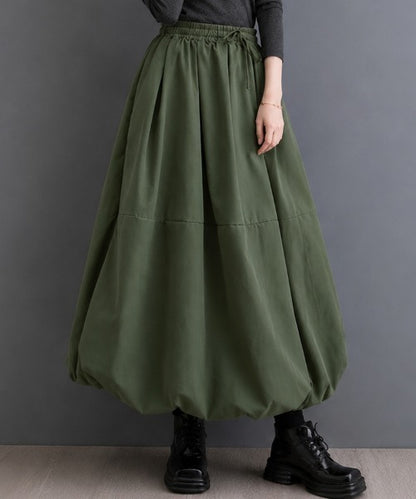 日本代購｜SallyLunn Sally Lunn ロング スカート 「お気に入り2.7万人突破！8カラー/M〜XLサイズ」Aラインバルーンロングスカート【カーキ / M】｜ZOZOTOWN