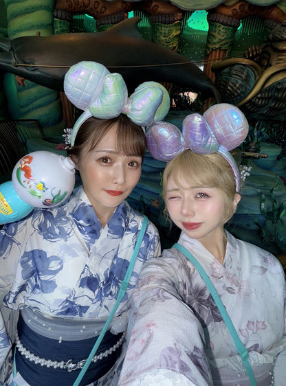 日本代購｜GRL 浴衣 - 水彩花柄浴衣セット【アイボリー】｜GRL