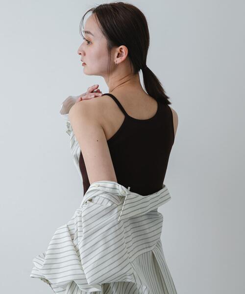 日本代購｜SENSE OF PLACE by URBAN RESEARCH SENSE OF PLACE by URBAN RESEARCH カップ付き キャミソール アシメネックカップツキキャミソール【ブラック / ONE】｜ZOZOTOWN