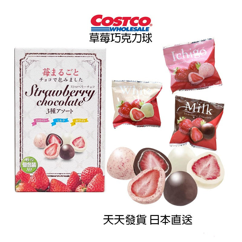 日本好市多限定 Costco 草莓果乾巧克球 三種口味綜合組合