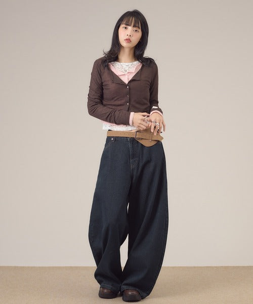 日本代購｜apres jour mignon apres jour mignon（アプレジュールミニョン） カーディガン レイヤードシアーカーデ レディース【ブルー / フリー】｜ZOZOTOWN