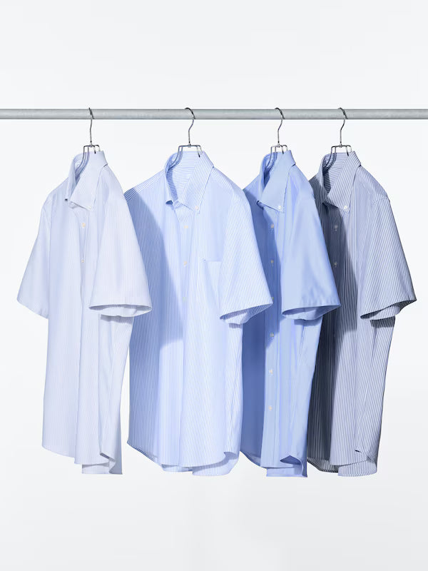 日本代購｜UNIQLO 襯衫 - 乾燥無需熨燙襯衫/按扣/條紋｜UNIQLO