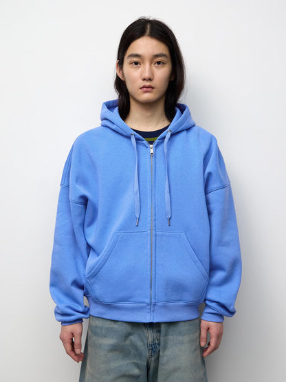 日本代購｜GU ヘビーウェイトスウェットコクーンフルジップパーカ(オーバーサイズフィット)【GRAY / M】｜GU
