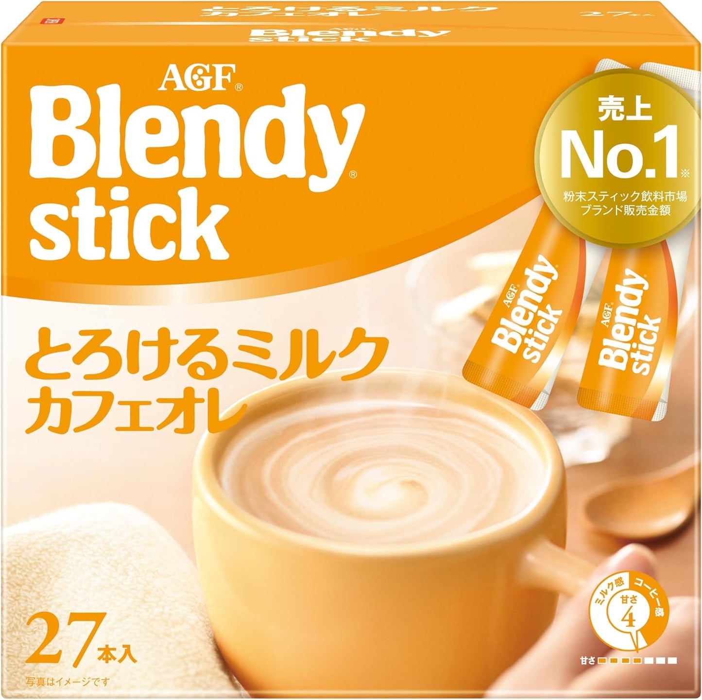 日本代購｜AGF 咖啡 - ブレンディ スティック とろけるミルクカフェオレ 27個｜Amazon JP