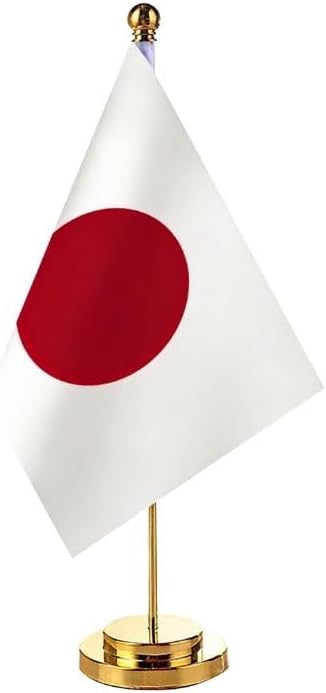日本代購｜Cirsaeur 卓上旗 日本国旗 日本テーブルフラッグ 日の丸セット 代表応援用 イベント お祭り 文化祭 学園祭 飾り付け 装飾（ゴールド）｜Amazon JP