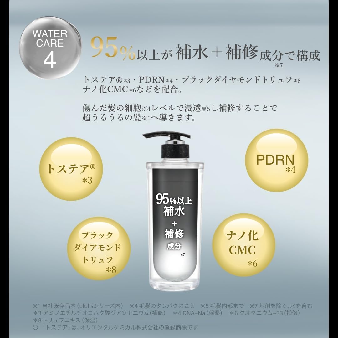 日本代購｜ululis 洗髮精與護髮素 - ウルリス 黑色精華洗髮護髮組合｜Amazon JP