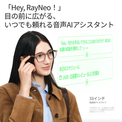 日本代購｜RayNeo 智慧眼鏡 - iO 智慧眼鏡【金色 / 充電盒套裝】｜RayNeo.JP