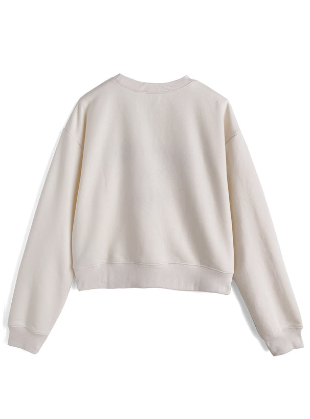 日本代購｜GRL チェーンステッチロゴスウェットトップス[ze976]【アイボリー / F】｜GRL