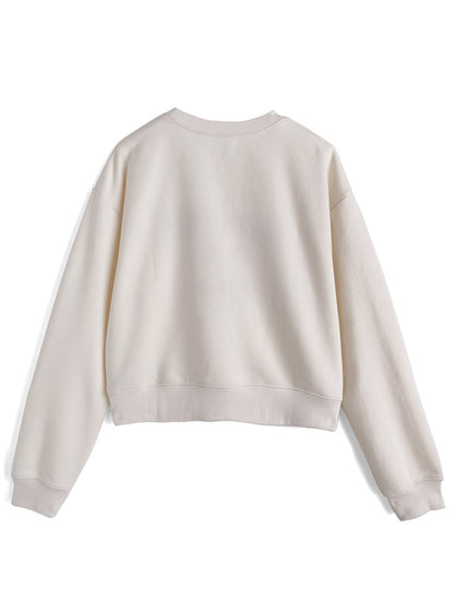 日本代購｜GRL チェーンステッチロゴスウェットトップス[ze976]【アイボリー / F】｜GRL