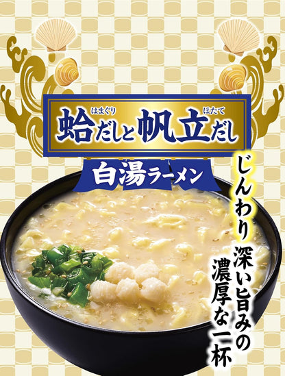 日本代購｜明星 杯麵 - 面神杯蛤汤和扇贝汤拉面12个装｜Amazon JP