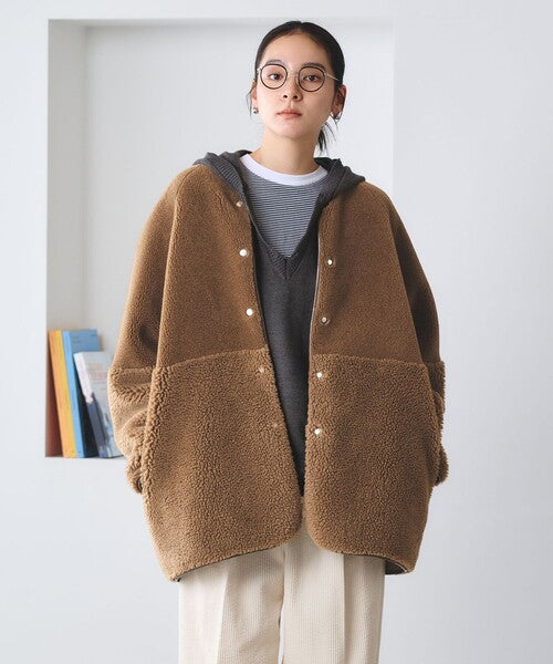 日本代購｜BEAUTY&amp;YOUTH UNITED ARROWS BEAUTY＆YOUTH UNITED ARROWS コート アウター 「WEB限定」ボア×フェイクムートン リバーシブルジャケット レディース【オフホワイト / M】｜ZOZOTOWN
