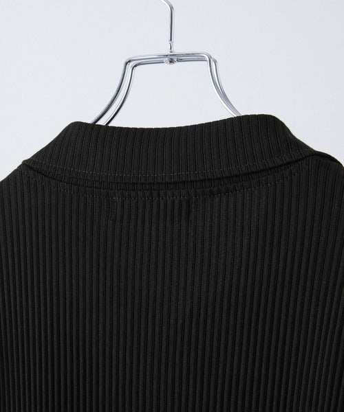 日本代購｜CLEL T恤 - Giza Cotton Zip Rib T-Shirt｜ZOZOTOWN