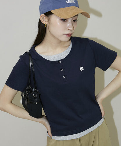 日本代購｜MARY QUANT T恤 - 限定版 半袖ヘンリーネック T恤｜ZOZOTOWN