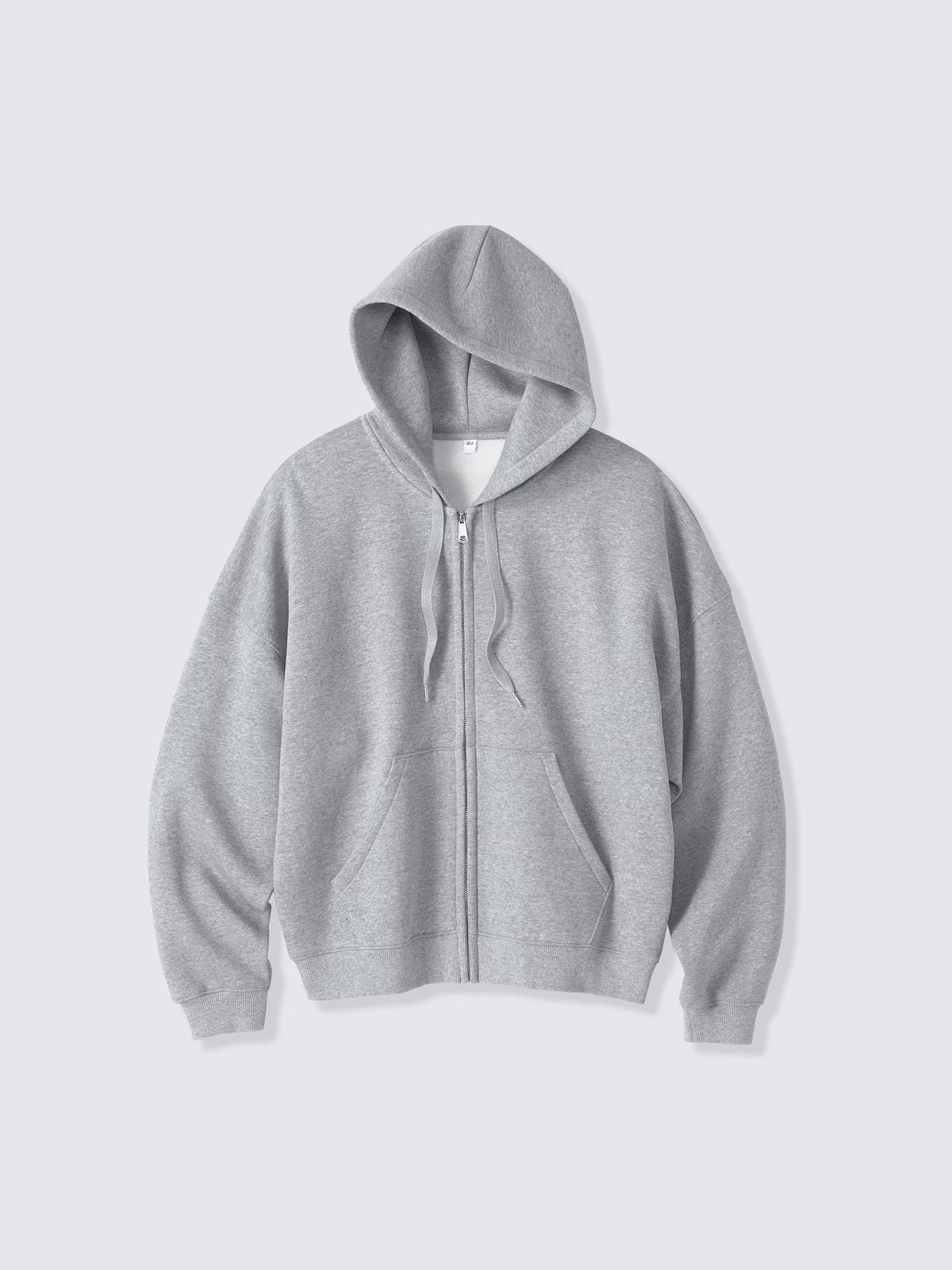 日本代購｜GU ヘビーウェイトスウェットコクーンフルジップパーカ(オーバーサイズフィット)【GRAY / M】｜GU