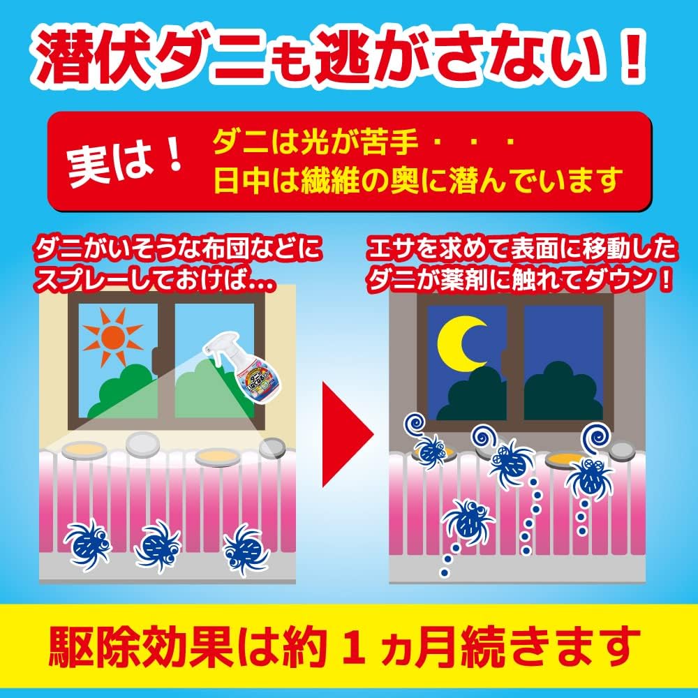 日本代購｜金鳥 ダニがいなくなるスプレー 駆除 防止 ソープの香り 300mL 畳 寝具 ソファー 退治 予防｜Amazon JP