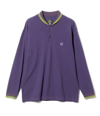 日本代購｜NEPENTHES 長袖 polo 衫 - Shawl Collar L/S Polo - 棉質 Pique｜NEPENTHES ONLINE STORE