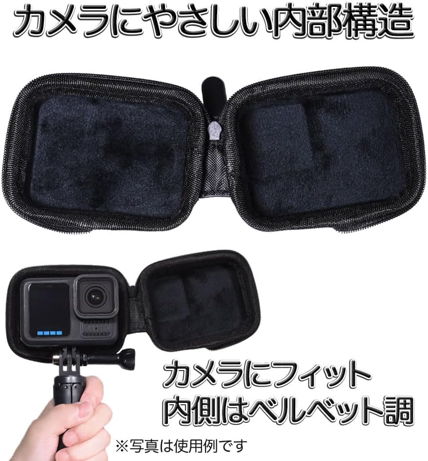 日本代購｜GLIDERのストアを表示 GLIDER GoPro ゴープロ用 アクセサリー HERO13 /HERO12 /HERO11/10/9Black用 保護ケース 防塵 衝撃吸収 自撮り棒つけたまま ミニケース GLD5765MJ178｜Amazon JP