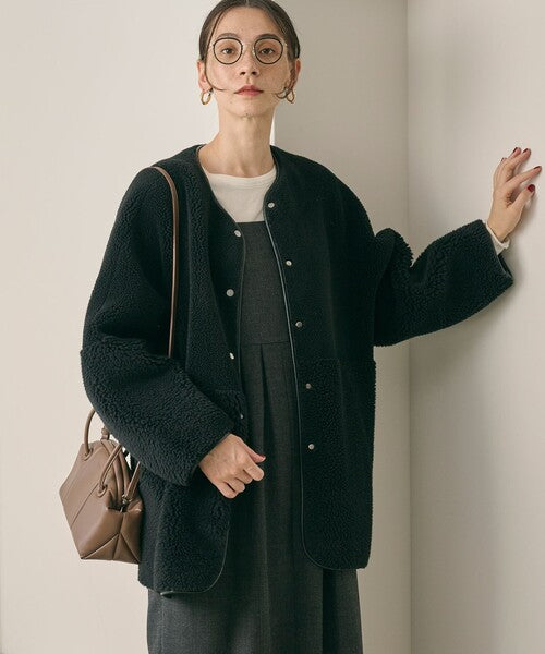 日本代購｜BEAUTY&amp;YOUTH UNITED ARROWS BEAUTY＆YOUTH UNITED ARROWS コート アウター 「WEB限定」ボア×フェイクムートン リバーシブルジャケット レディース【オフホワイト / M】｜ZOZOTOWN