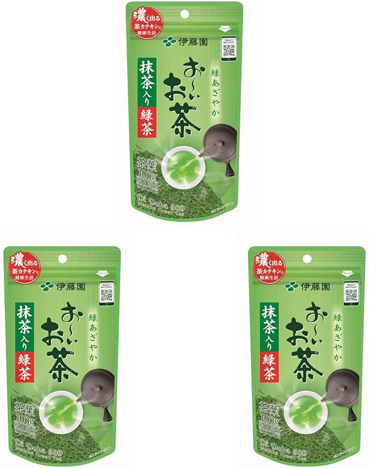 日本代購｜伊藤園 綠茶 - 抹茶入り緑茶 100g (× 5)｜Amazon JP