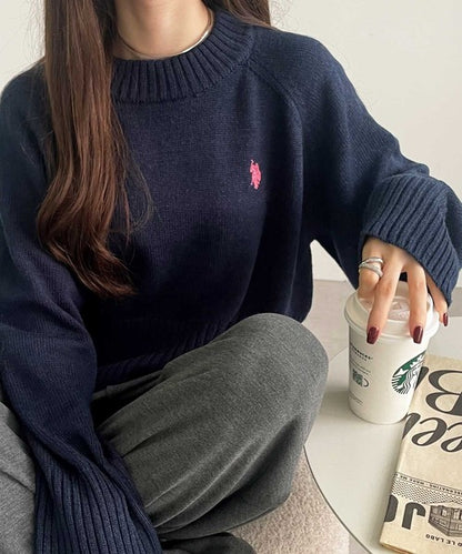 日本代購｜U.S. POLO ASSN. U.S. POLO ASSN.（ユーエスポロアッスン） ニット セーター 「新色追加」GeeRA別注「U.S. POLO ASSN.」カラー＆ボーダーショート丈ニット レディース【ホワイト系その他 / L】｜ZOZOTOWN